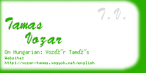 tamas vozar business card